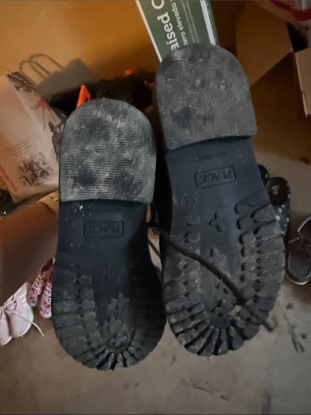 The Children's Place Black Lace-Up Kids Combat Boots